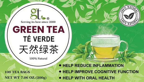 Natural Green Tea (100 Tea Bags) - GT - GoTo Tea by New Midori