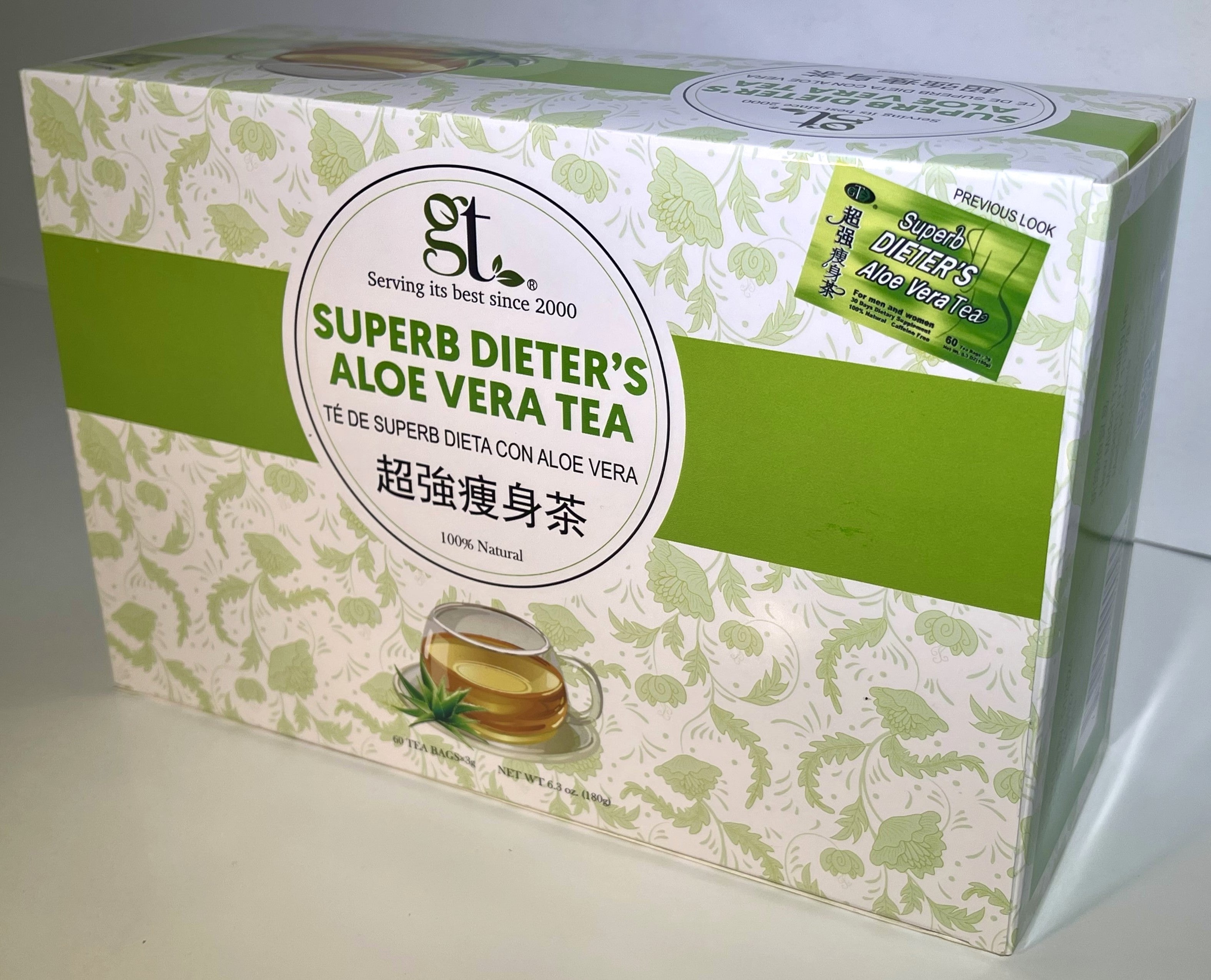 tea bags for aloe vera plant Superb Dieter's Tea with Aloe Vera (60 Tea Bags) - GT