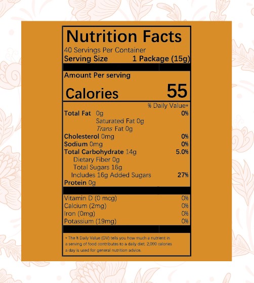 Instant Crystal Honey Ginger Tea (5 Tea Pouches)