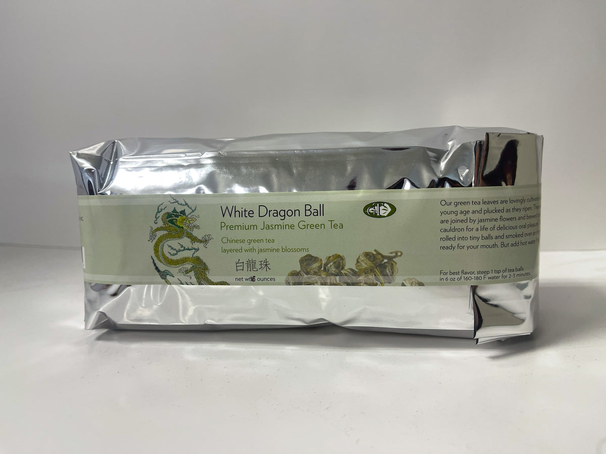 White Dragon Ball - Premium Jasmine Green Tea (Loose Tea Leaves rolled into Balls)
