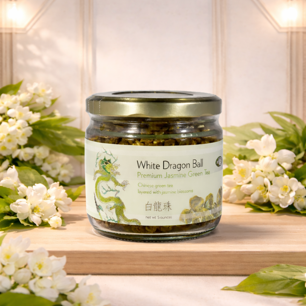 White Dragon Ball - Premium Jasmine Green Tea (Loose Tea Leaves rolled into Balls)