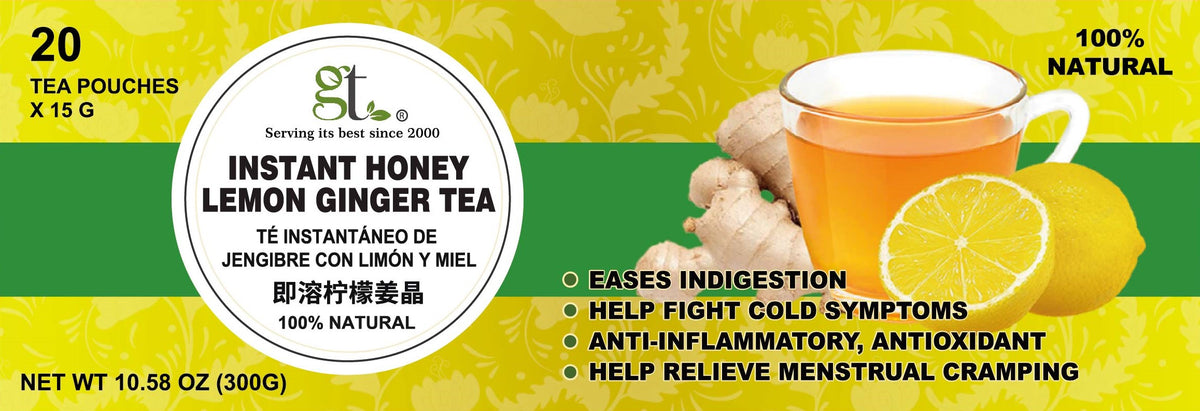 Instant Honey Lemon Ginger Tea (20 Tea Pouches)