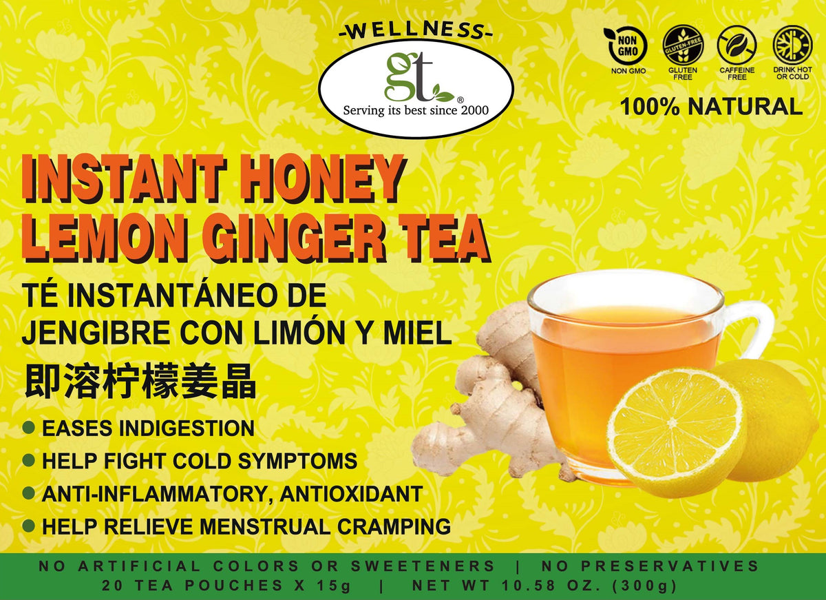 Instant Honey Lemon Ginger Tea (20 Tea Pouches)