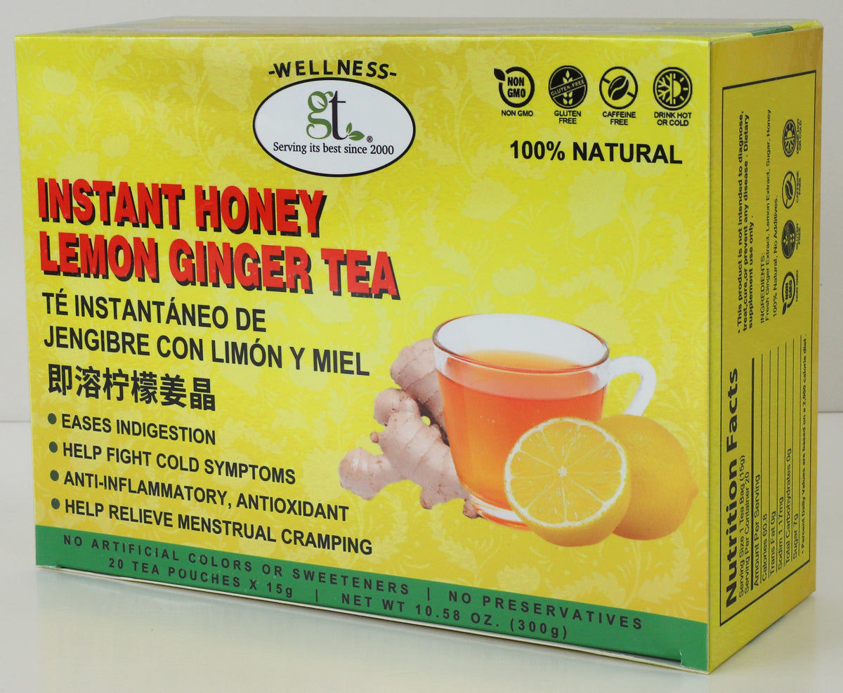 Instant Honey Lemon Ginger Tea (20 Tea Pouches)