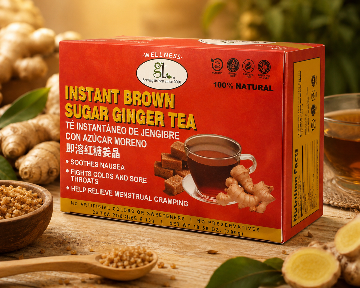 Instant Brown Sugar Ginger Tea (20 Tea Pouches)