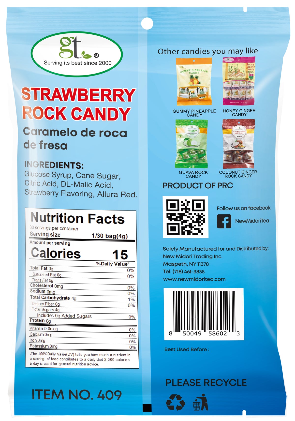 Strawberry Rock Candy