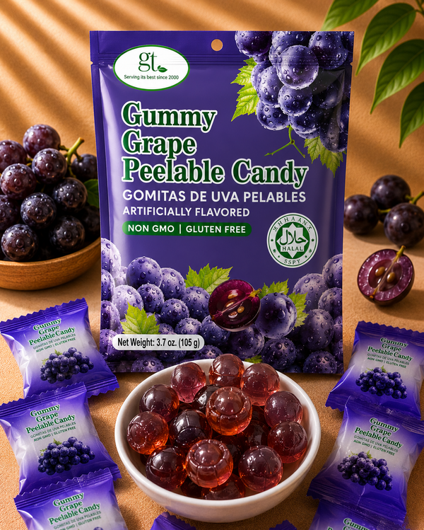 Gummy Grape Peelable Candy - GT - GoTo Tea by New Midori Trading Inc.