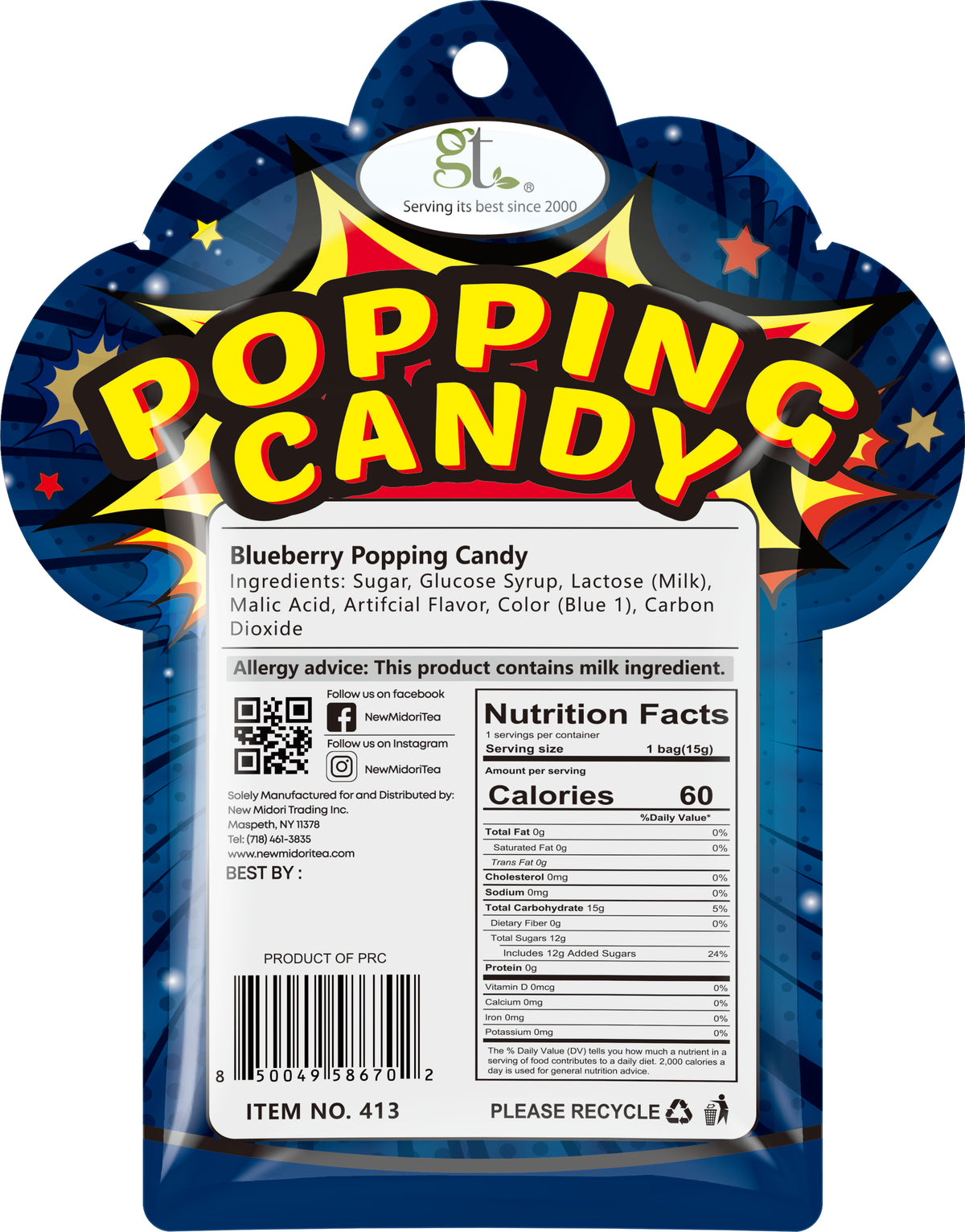 Blueberry Popping Candy