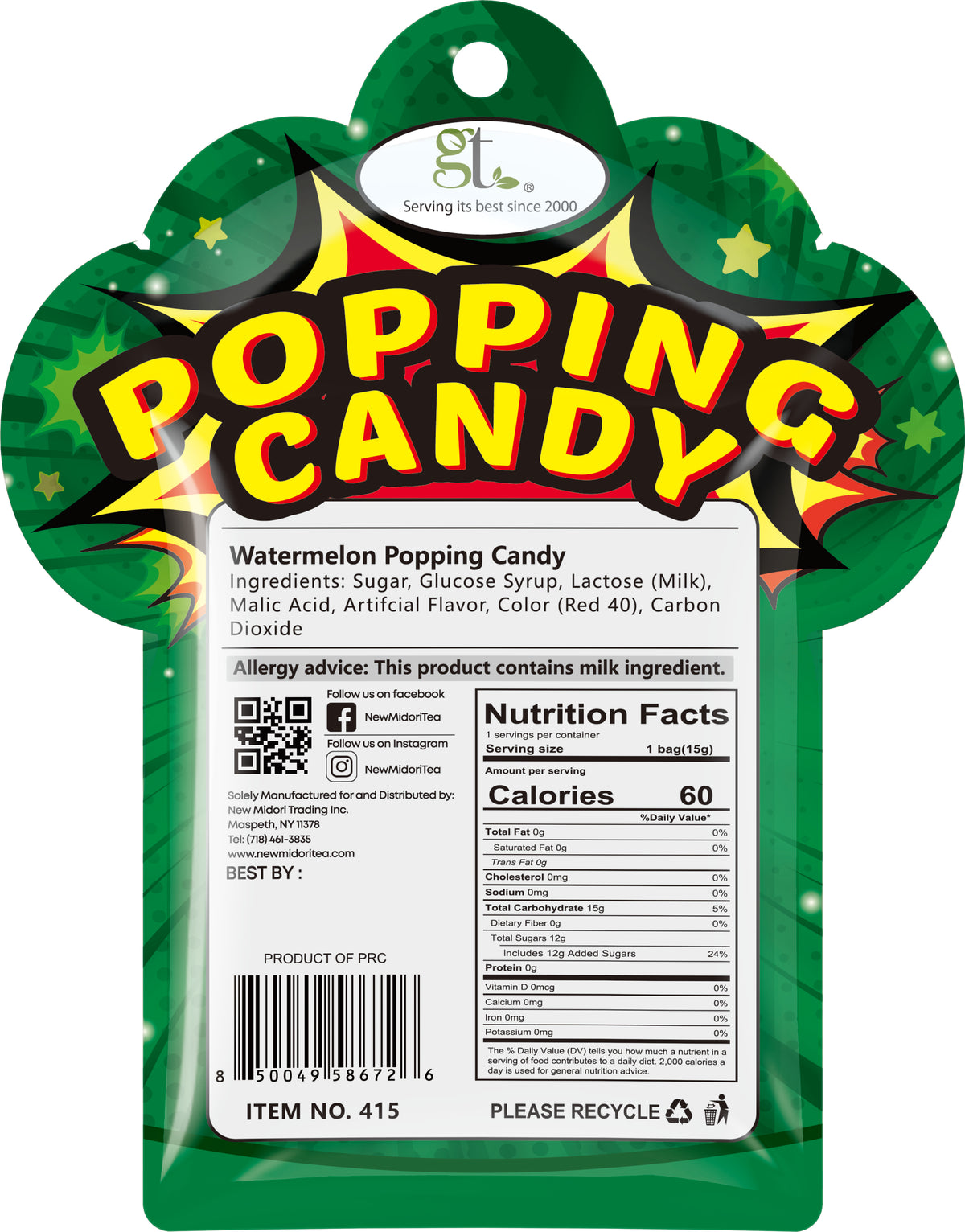 Watermelon Popping Candy
