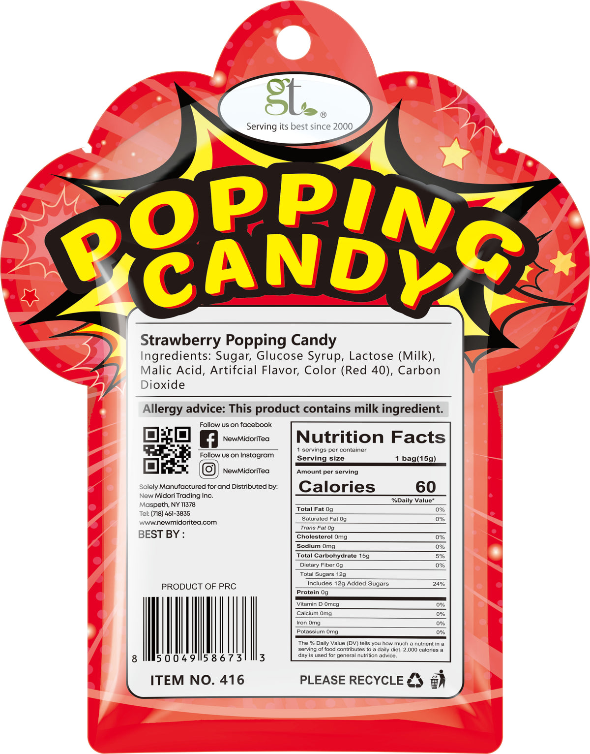 Strawberry Popping Candy