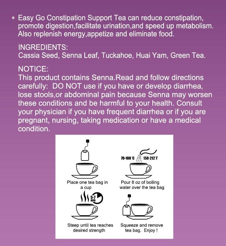 Easy Go Constipation Support Tea