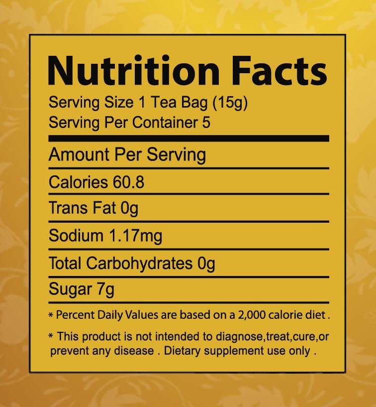 Instant Crystal Honey Ginger Tea (5 Tea Pouches)