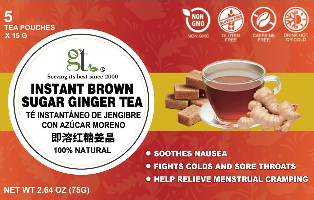 Instant Brown Sugar Ginger Tea (5 Tea Pouches)