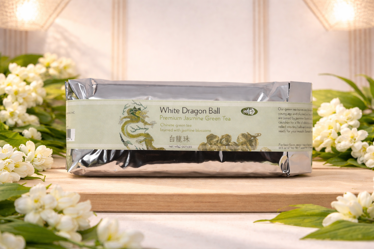 White Dragon Ball - Premium Jasmine Green Tea (Loose Tea Leaves rolled into Balls)