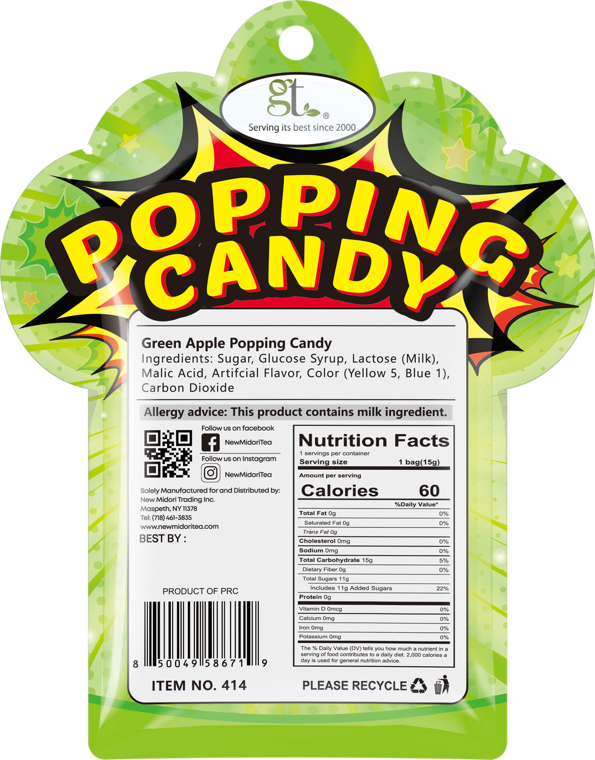 Green Apple Popping Candy