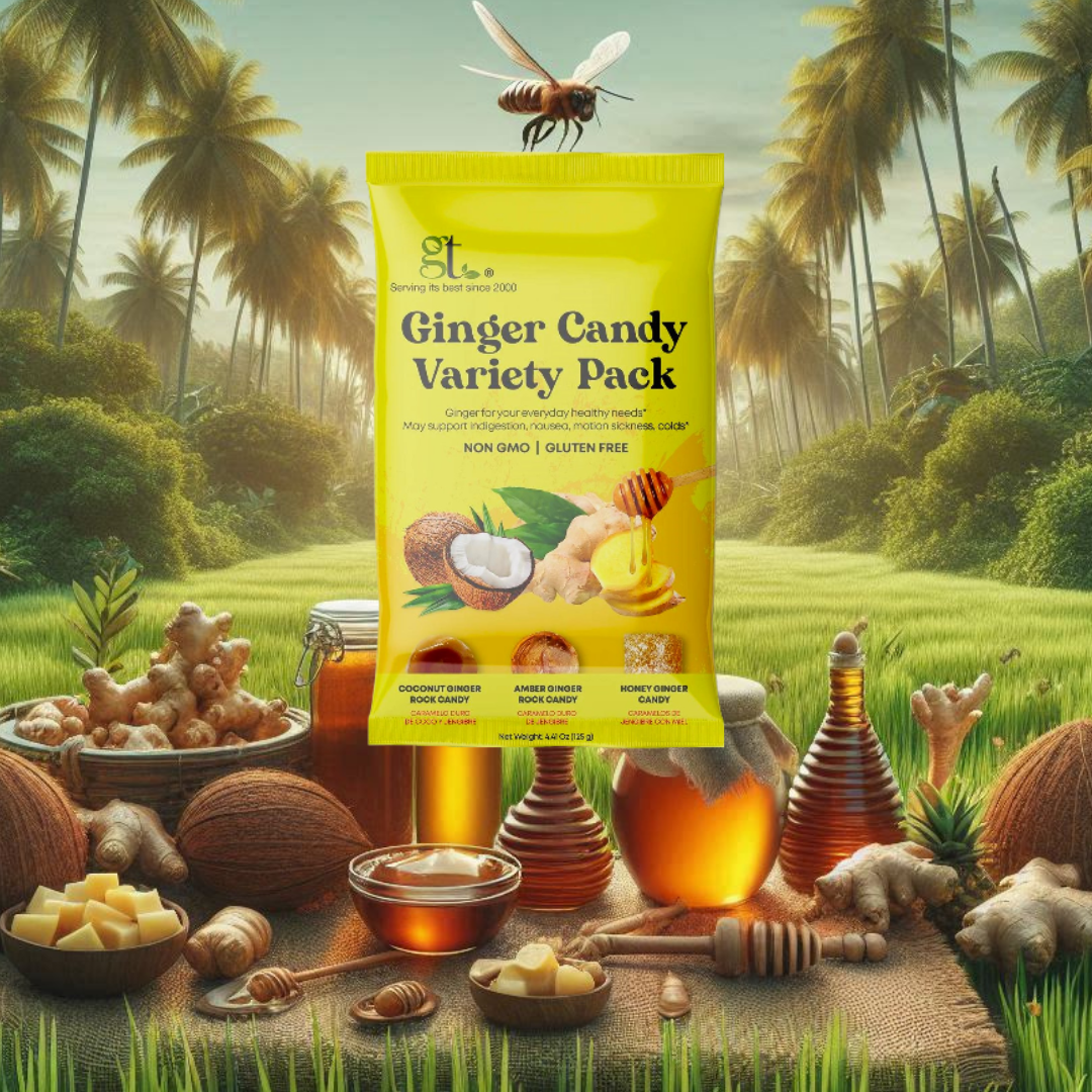 Ginger Candy Variety Pack - GT - GoTo Tea by New Midori Trading Inc. Ginger Candy Variety Pack - GT - GoTo Tea by New Midori Trading Inc.