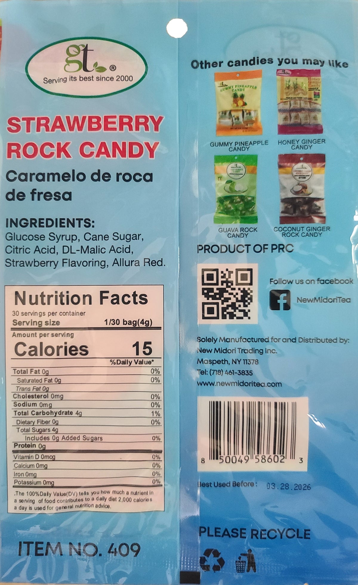 Strawberry Rock Candy