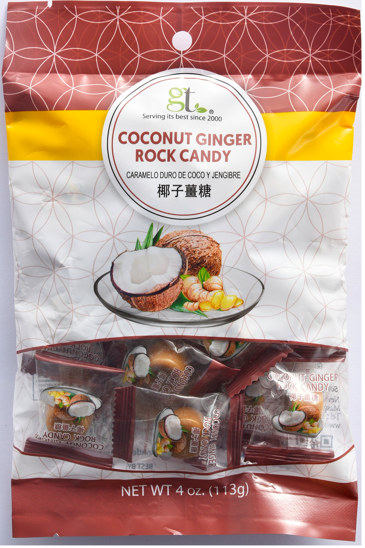Coconut Ginger Rock Candy