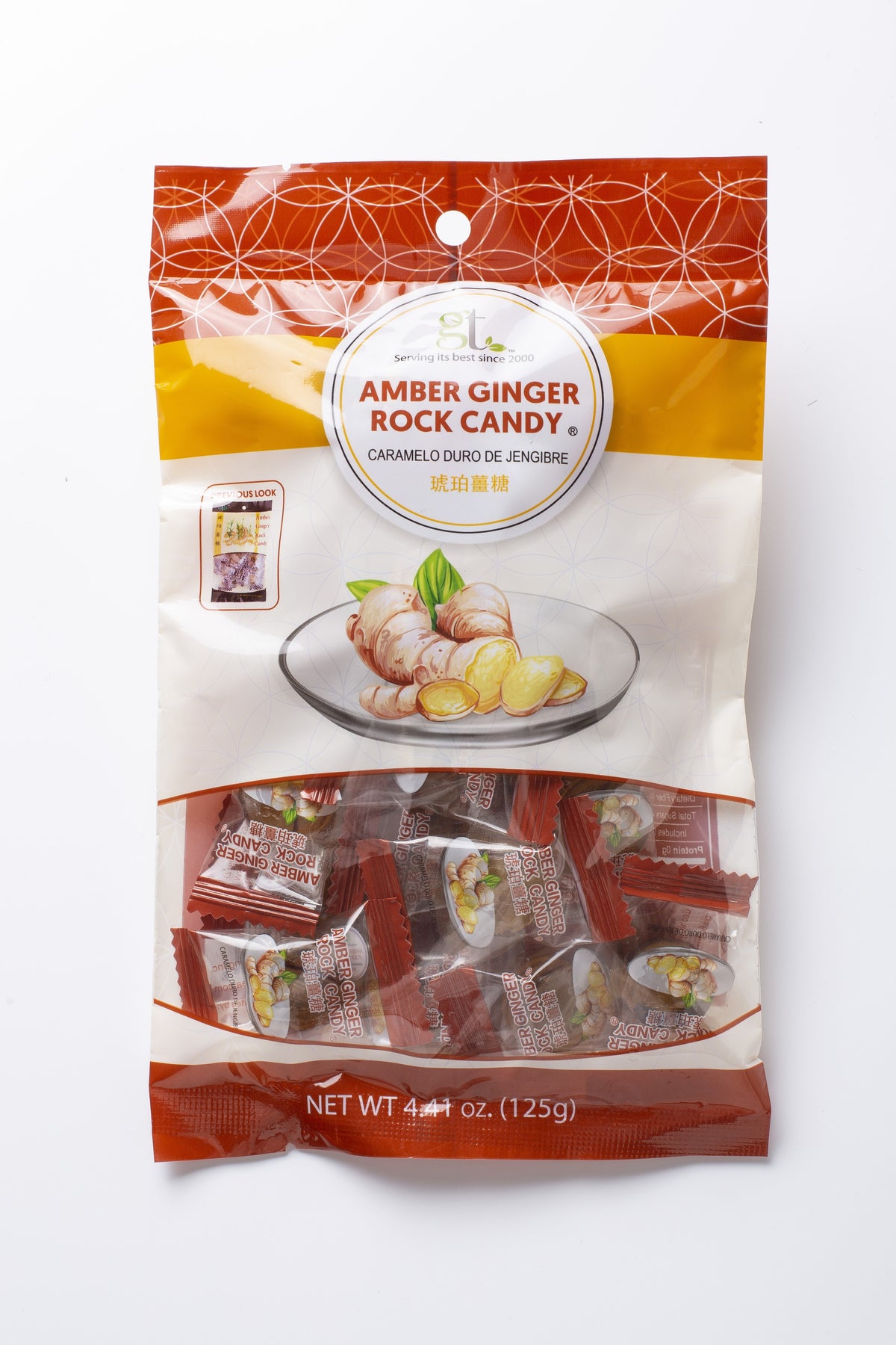 Amber Ginger Rock® Candy GT GoTo Tea by New Midori Trading Inc.