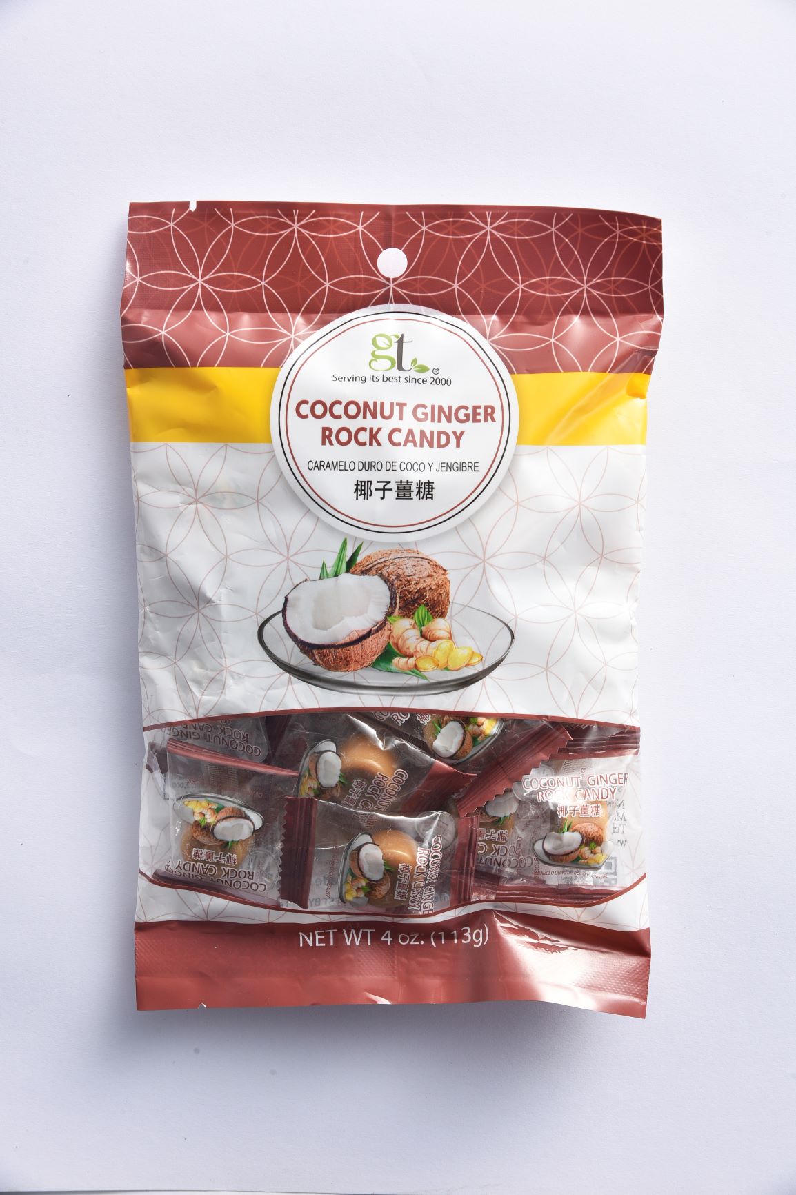 Coconut Ginger Rock Candy  -Limited Time Offer - All Candies are Buy One Get One Free!